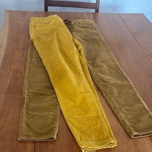 Toad&Co Women's Mustard and Olive Corduroy Pants